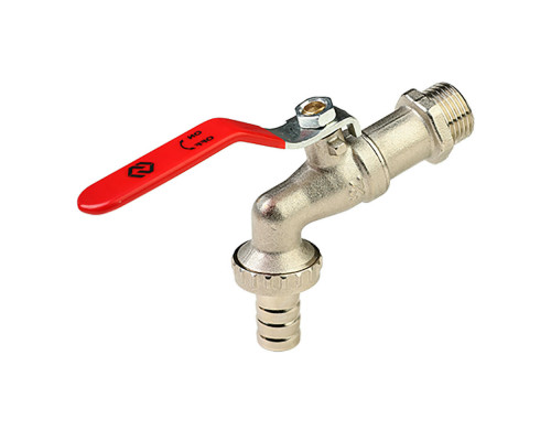 Кран шаровой MVI BV.633 1/2" ДУ-15 PN-16 латунный никелированный, наружная резьба / штуцер, управление ручка-рычаг