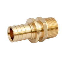 Муфта аксиальная MVI Dn20x3/4″ Ру-16 НР, корпус - латунь никелированная, для труб из сшитого полиэтилена
