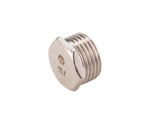 Пробка MVI 1/2″ НР Ду-15 Ру-40, корпус - никелированная латунь