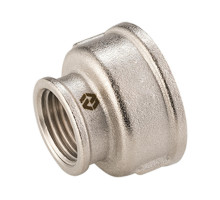 Муфта переходная MVI 1/2″x3/8″ Ду-15x10 Ру-40 латунная, никелированная, ВР