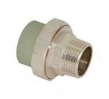 Муфта полипропиленовая PPRC комбинированная раъемная MeerPlast Dn25x1/2” Ру-25 НР / под приварку серая