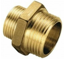Ниппель TIEMME 1552 1/2″x3/8″ Ду-15x12 Pу30 НР корпус - латунь для стальных труб