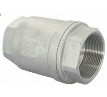 Клапан обратный Newkey NK-CS 1/2″ Dn-15 PN-40, муфтовый, прямой, корпус - нержавеющая сталь AISI304(CF8)