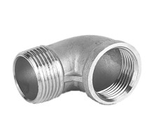Отвод резьбовой Newkey NK-FEDM 1 1/2″ ДУ-40 Ру-16, корпус - нержавеющая сталь 304 CF8, присоединение - внутренняя/наружная резьба