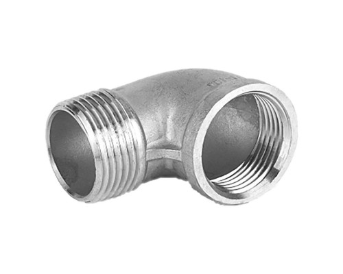 Отвод резьбовой Newkey NK-FEDM 1 1/2″ ДУ-40 Ру-16, корпус - нержавеющая сталь 304 CF8, присоединение - внутренняя/наружная резьба