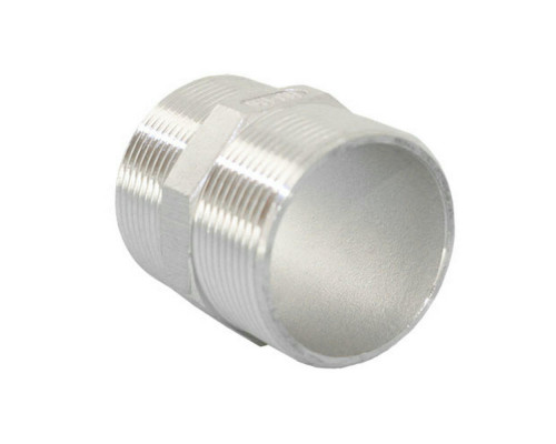 Ниппель Newkey NM4 1/2″ ДУ-15 Ру-16, корпус - нержавеющая сталь AISI304, присоединение - наружная резьба