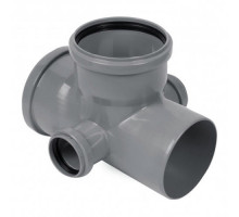 Крестовина угловая двухплоскостная Ostendorf HTEDLR Ду-110x110x50x50 87° пятерник полипропиленовый, для внутреннего монтажа