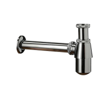 Сифон для умывальника Орио CX-403 1 1/4″x32 бутылочный, без выпуска, с прямой трубой диаметром 32 мм, цвет - хром