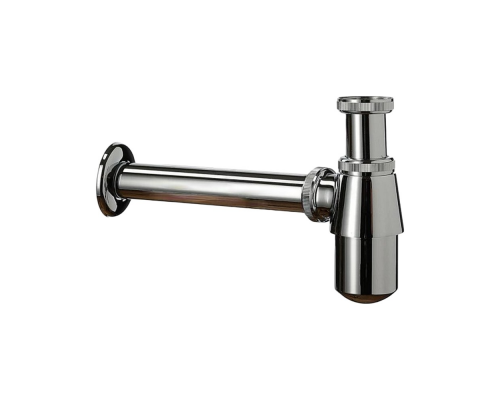 Сифон для умывальника Орио CX-403 1 1/4″x32 бутылочный, без выпуска, с прямой трубой диаметром 32 мм, цвет - хром
