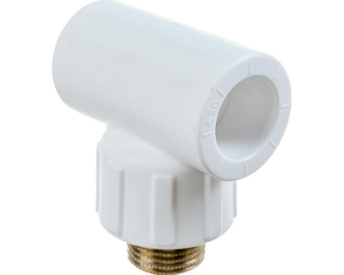 Тройник Политэк Dn25x1/2″ Ру-25 НР/под приварку, корпус - полипропилен