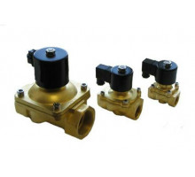 Клапан электромагнитный Прома КЭГ 1/2″ Dn-15 PN-25, тип присоединения - муфтовый, исполнение - проходной, латунь, уплотнение - NBR, катушка 220В