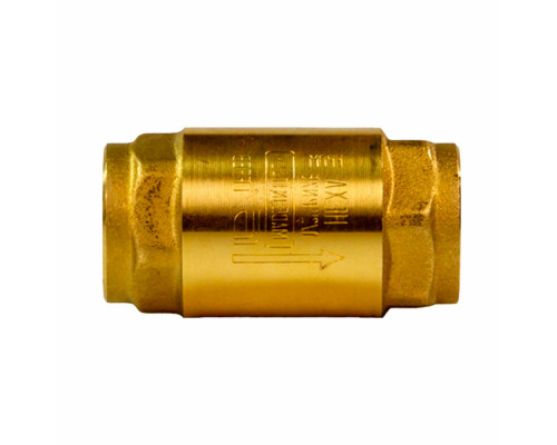 Клапан обратный пружинный Ридан NRV-R 1 1/4″ Dn-32 PN-25 присоединение – внутренняя резьба, корпус – латунь