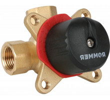 Клапан запорно-регулирующий ROMMER RVM-0003 1 1/4” Dn-32 Pу10 Kvs 16 корпус – латунь, уплотнение – EPDM, трехходовой, сместительный, поворотный