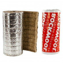 PN-лон теплоизоляционный ROCKWOOL Alu Wired Mat 105 100х1000-2 S= 100 мм, L= 2 м, материал - минеральная вата с покрытием - армированная алюминиевая фольга, серый