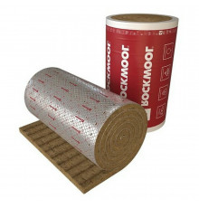 PN-лон теплоизоляционный ROCKWOOL Alu I Wired Mat 80 50х1000-5 S= 50 мм, L= 5 м, материал - минеральная вата с покрытием - неармированная алюминиевая фольга, серый
