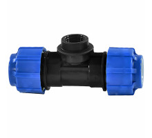 Тройник компрессионный РосТурПласт ДУ-20x1/2″ Ру-16 КОМ/ВР/КОМ, корпус - ПЭ