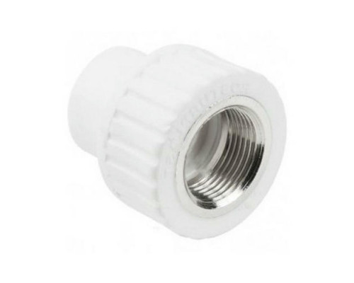 Муфта PP-R комбинированная РосТурПласт Dn25х1/2″ Ру-25 белая ВР