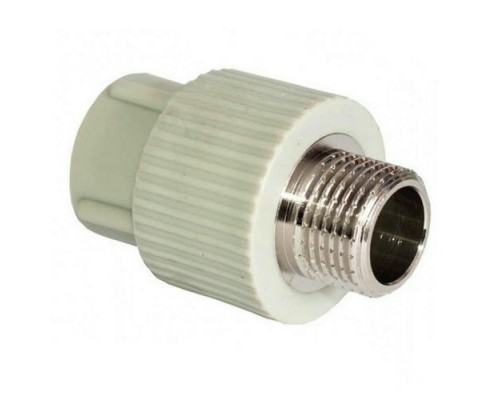 Муфта PP-R комбинированная РосТурПласт Dn20х1/2″ Ру-25 серая НР