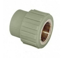 Муфта PP-R комбинированная РосТурПласт Dn20х1/2″ Ру-25 серая ВР