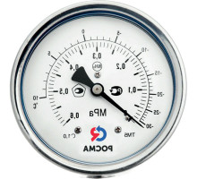 Мановакуумметр Росма ТМВ-621ТЭ.00 (-0.1-1.5MPa) G1/2 1.0 NH3 аммиачный, коррозионностойкий виброустойчивый 150мм, тип - ТМВ-621ТЭ, эксцентрическое присоединение, -0.1-1.5МПа, резьба G1/2, класс точности 1,0