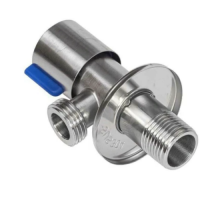 Кран шаровой угловой бытовой RM-L ATS-1212 1/2″x1/2″ ДУ-15 PN-10 стандартнопроходной, нержавеющая сталь, кран-букса