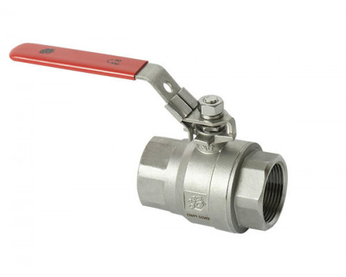 Кран шаровой полнопроходной РАШВОРК 7014-040-63 1 1/2″ ДУ-40 PN-63, корпус - нерж. сталь AISI 316, шар - нерж. сталь AISI 316, уплотнение - PTFE, муфтовый, рукоятка-рычаг, ВР/ВР