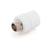 Муфта полипропиленовая PPR комбинированная Remsan Dn32х3/4″ Ру-25 НР / сварка белая
