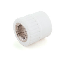 Муфта полипропиленовая PPR комбинированная Remsan Dn20х3/4″ Ру-25 ВР / сварка белая