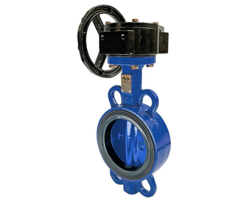 Затвор дисковый поворотный REON RSV82 DN100 PN-16 межфланцевый, корпус - чугун GG25, с редуктором