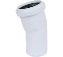 Отвод REHAU Raupiano Plus Ду-125x15° безнапорный, корпус - полипропилен, уплотнение - SBR, для шумопоглощающей канализации