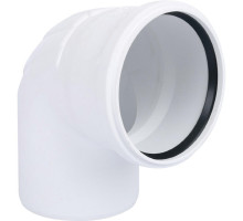 Отвод REHAU Raupiano Plus Ду-200x87° безнапорный, корпус - полипропилен, уплотнение - SBR, для шумопоглощающей канализации