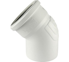 Отвод REHAU Raupiano Plus Ду-75x45° безнапорный, корпус - полипропилен, уплотнение - SBR, для шумопоглощающей канализации