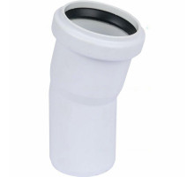 Отвод REHAU Raupiano Plus Ду-110x15° безнапорный, корпус - полипропилен PP-MD, уплотнение - SBR, для шумопоглощающей канализации