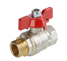 Кран шаровой Enolgas Basic S.218.05 3/4″ ДУ-20 PN-40 полнопроходной, латунный, внутренняя/наружная резьба, управление ручка-бабочка