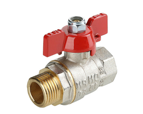 Кран шаровой Enolgas Basic S.218.05 3/4″ ДУ-20 PN-40 полнопроходной, латунный, внутренняя/наружная резьба, управление ручка-бабочка