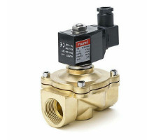 Клапан электромагнитный Smart SM-5563 3/4″ Dn-20 PN-10 резьбовой, нормально закрытый, латунь, уплотнение - FKM, AC 110V