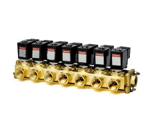 Клапан электромагнитный Smart SM-8863K 1/2″ 7х1/2″ Dn-10 PN-10 коллекторный, прямого действия, нормально закрытый, латунь, мембрана - FKM, AC 220v