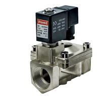 Клапан электромагнитный Smart SG-5532SS 1″ Dn-25 PN-16 пилотного действия, нормально закрытый, корпус - нержавеющая сталь, мембрана - FKM, AC 24v