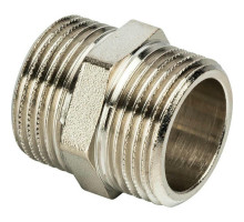 Ниппель STOUT SFT-0004 3/4″ Ду-20 Ру-16, корпус - латунь никелированная, НР