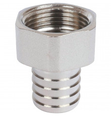 Штуцер STOUT SFT-0066 3/8″ Ду-10x10 Ру-16 под шланг с внутренней резьбой, корпус - никелированная латунь