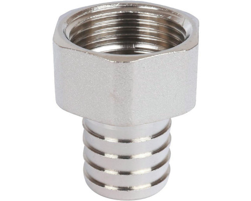 Штуцер STOUT SFT-0066 1/2″ Ду-15x16 Ру-16 под шланг с внутренней резьбой, корпус - никелированная латунь