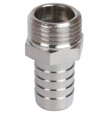 Штуцер STOUT SFT-0067 1/2″ Ду-15x10 Ру-16 под шланг с НР, корпус - никелированная латунь