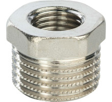 Футорка STOUT SFT-0029-000134 1″х3/4″ Ду-25х20 Ру-16 корпус — латунь  никелированная, для стальных труб, резьба внутренняя/наружная
