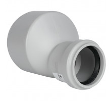 Переход эксцентрический полипропиленовый STOUT Ду-110x58 короткий для бесшумной канализации