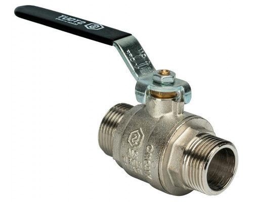 Кран шаровой STOUT SVB-0005 3/4″ ДУ-20 PN-50 полнопроходной муфтовый, латунный, наружная/наружная резьба, управление ручка-рычаг