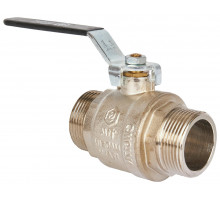 Кран шаровой STOUT SVB-0005 1 1/4″ ДУ-32 PN-40 полнопроходной муфтовый, латунный, наружная/наружная резьба, управление ручка-рычаг