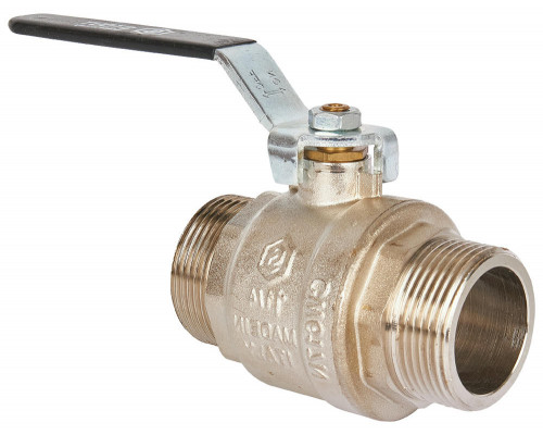 Кран шаровой STOUT SVB-0005 1 1/4″ ДУ-32 PN-40 полнопроходной муфтовый, латунный, наружная/наружная резьба, управление ручка-рычаг