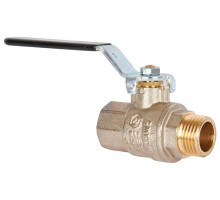 Кран шаровой STOUT SVB-0003 1/2″ ДУ-15 PN-50 полнопроходной муфтовый, латунный, внутренняя/наружная резьба, управление ручка-рычаг