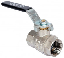 Кран шаровой STOUT SVB-0011 1/2″ ДУ-15 PN-40 стандартнопроходной муфтовый, латунный, внутренняя/внутренняя резьба, управление ручка-рычаг