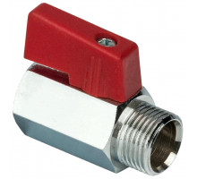 Кран шаровой STOUT SVB-0022 3/8″ ДУ-10 PN-10 полнопроходной муфтовый, латунный, внутренняя/наружная резьба, управление ручка-флажок